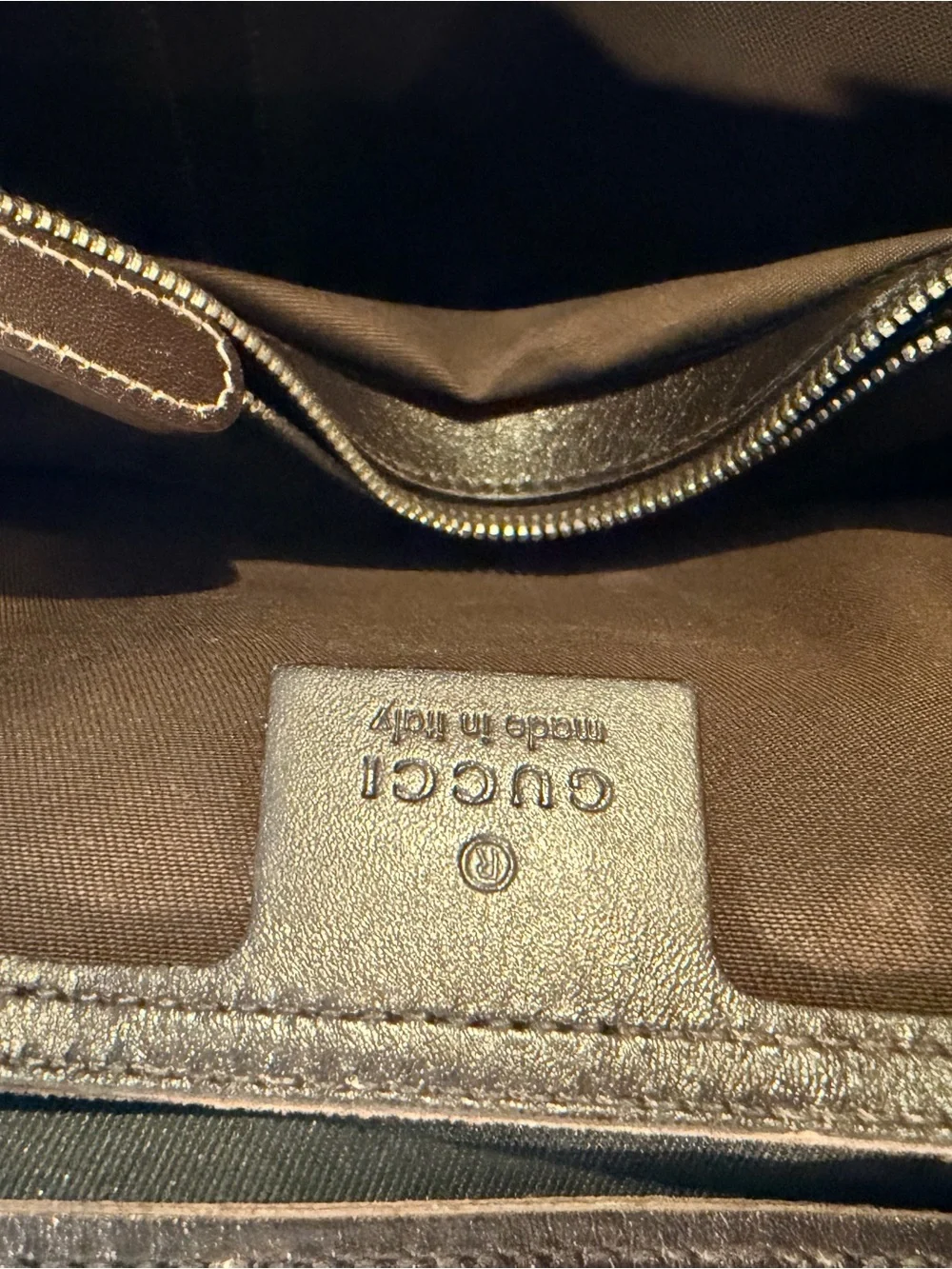 Gucci Brown GG Supreme Canvas Tote with Dark Brown Leather Trim